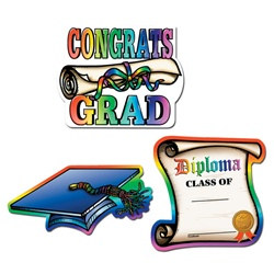 Graduation Cutouts (3/pkg)