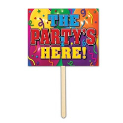 Partys Here Yard Sign