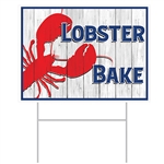 Plastic Lobster Bake Yard Sign