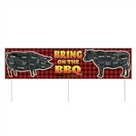 Plastic Jumbo Bring On The BBQ Yard Sign