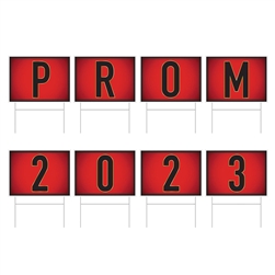 Red Carpet Prom Plastic Yard Sign