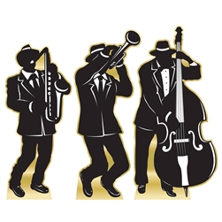 Great 20's Jazz Band Silhouette Stand-Ups
