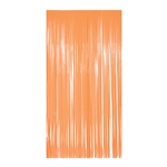 1-Ply Plastic Fringe Curtain - Neon Orange