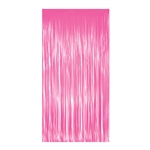 1-Ply Plastic Fringe Curtain - Neon Pink