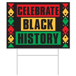 Plastic Celebrate Black History Yard Sign