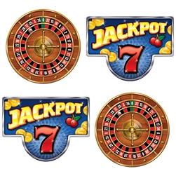 Casino Hanging Roulette Wheels  & Jackpot Signs