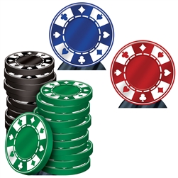 Casino Poker Chip Stand-Ups