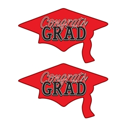 Congrats Grad Cutouts - Red