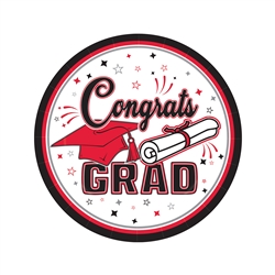 Congrats Grad Plates - Red