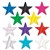 Pack of 12 Metallic Star Cutouts 3 3/4" (Choose Color)