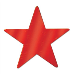Red Metallic Star Cutouts (12/Pkg)