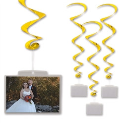 Gold Whirls with Clear Plastic Pocket (3/pkg)