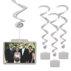 Silver Whirls with Clear Plastic Pocket (3/pkg)