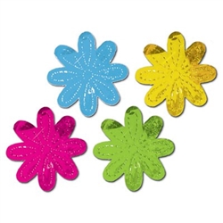 Metallic Flower Silhouettes (4/pkg)