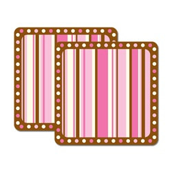 Pink and Brown Coasters (8/pkg)
