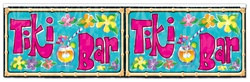 Metallic Tiki Bar Fringe Banner