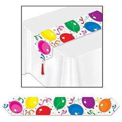 Printed Party Balloons Table Runner