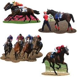 Horse Racing Cutouts (4/pkg)