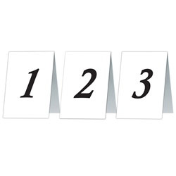 Numbered Table Cards 1-12
