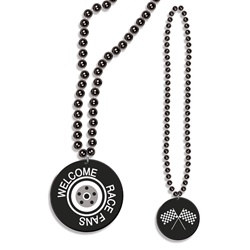 Beads with Welcome Race Fans Medallion (1/pkg)