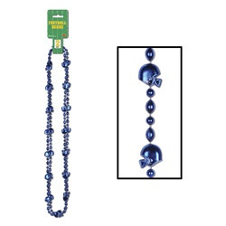 Blue Football Beads (2/pkg)