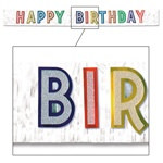 Metallic Happy Birthday Banner