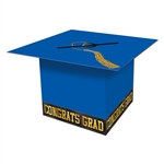 Blue Graduation Cap Card Box