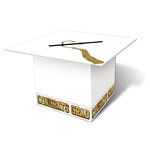 White Grad Cap Card Box