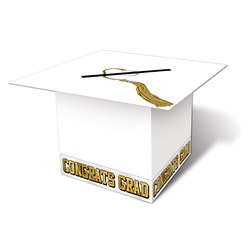 White Grad Cap Card Box