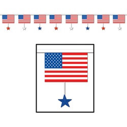 Flags and Stars Banner