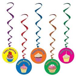 Happy Birthday Whirls (5/pkg)