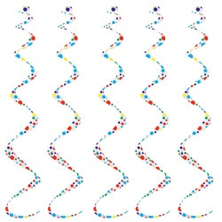 Printed Polka Dot Twirly Whirlys (5/pkg)