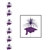 Purple Graduation Cap Firework Stringer (1/pkg)