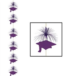 Purple Graduation Cap Firework Stringer (1/pkg)
