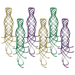 Gold, Green, and Purple Shimmering Whirls (6/pkg)
