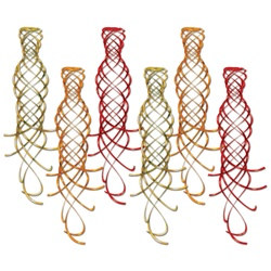 Gold, Orange, and Red Shimmering Whirls (6/pkg)