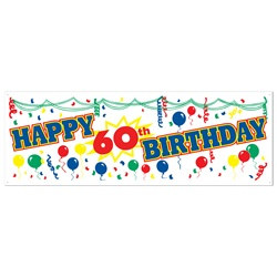 Happy 60th Birthday Sign Banner