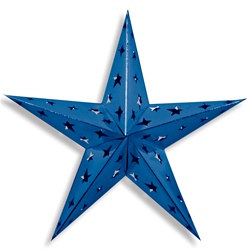 Blue Dimensional Foil Star (24 inch)