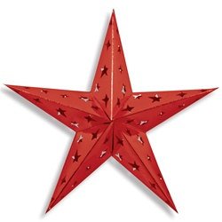 Red Dimensional Foil Star (24 inch)