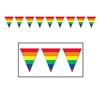 Rainbow Pennant Banner, 12 ft