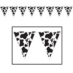 Cow Print Pennant Banner