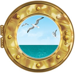 Cruise Ship Porthole Peel-N-Place Decal