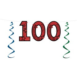 100th Glittered Streamer