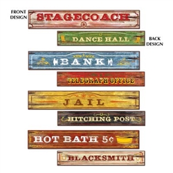 Old Western Sign Cutouts (4/pkg)