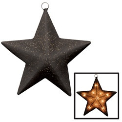 Black and Gold Light-Up Star