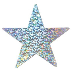 Silver Prismatic Foil Star (9 inch)