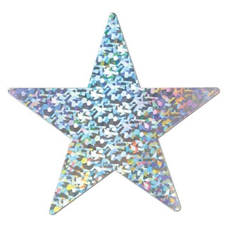 Silver Prismatic Foil Star (choose size)