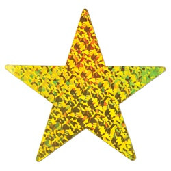 Gold Prismatic Foil Star (12 inch)