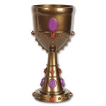 You can make a royal toast at your upcoming renaissance or medieval theme party with this Plastic Jeweled Goblet. It is made of a thick molded gold plastic material and even includes assorted color gems. Comes one awesome goblet per package.