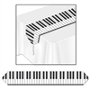 The Printed Piano Keyboard Table Runner is designed to resemble a keyboard on a piano. The Printed Piano Keyboard Table Runner would be a perfect decoration to use at a music recital or jazz party.